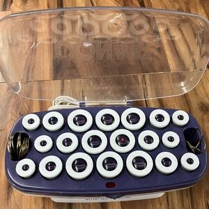 Conair Instant Heat Hair Setter 20 Velvety Hot Rollers with 19 Clips TESTED Nice